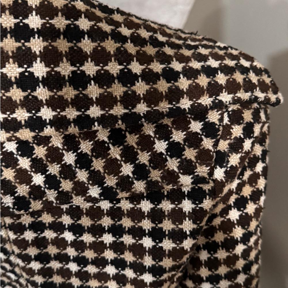 Paris Hilton Women's Houndstooth Jacket Medium Black Double-Breasted - Picture 4 of 15
